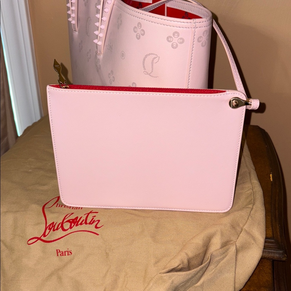 Christian Louboutin Light Pink Tote with Red Interior - Picture 15 of 16